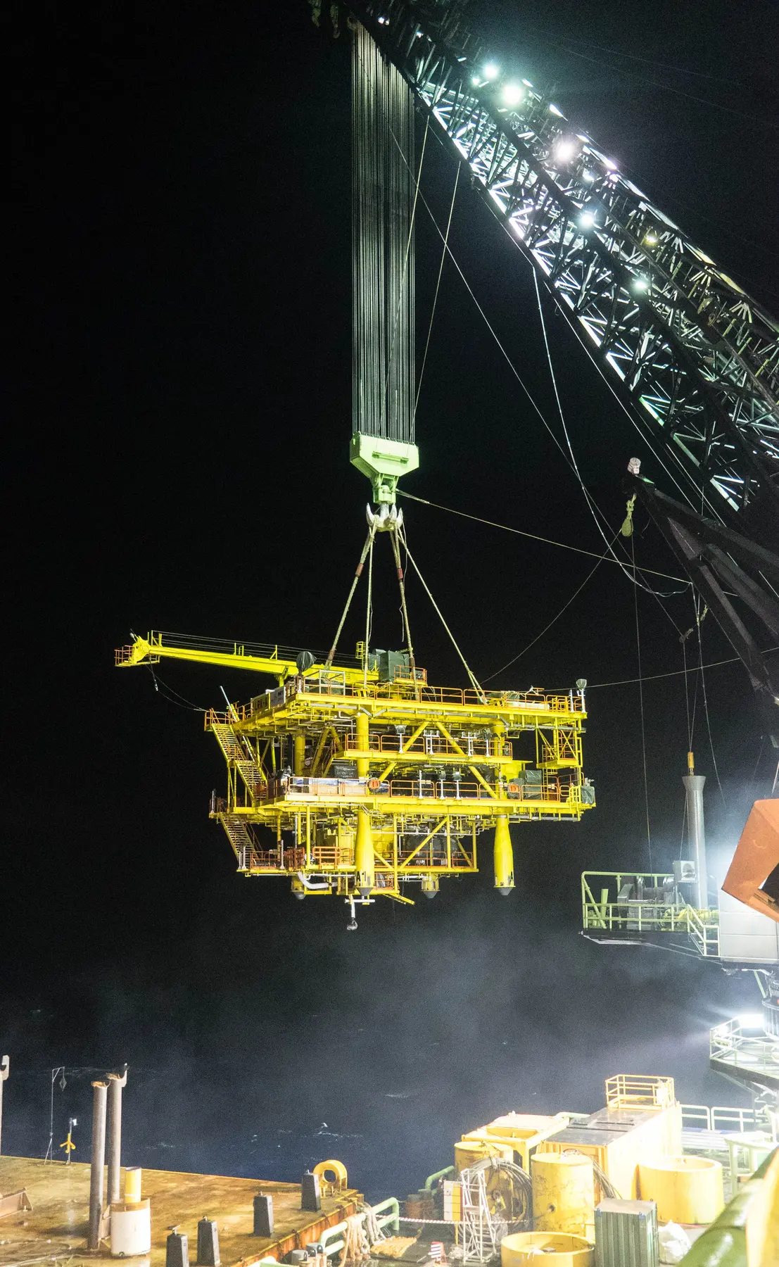 PurplePerfect offshore safety production environment at night
