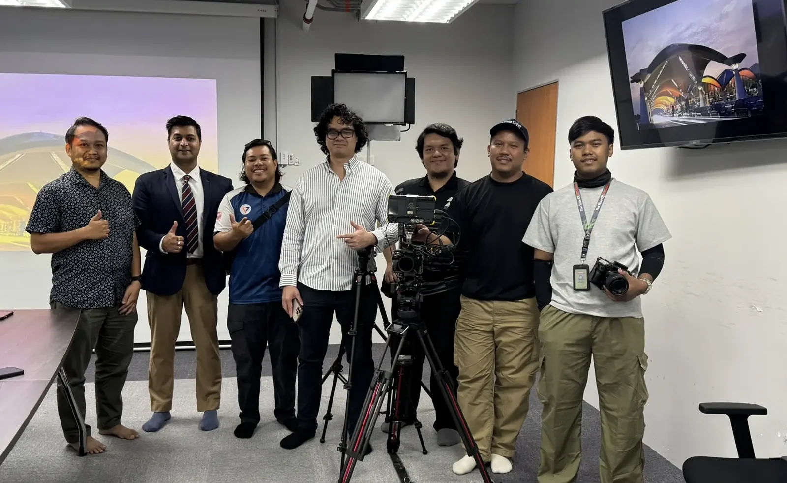 PurplePerfect team collaborating with a client production team