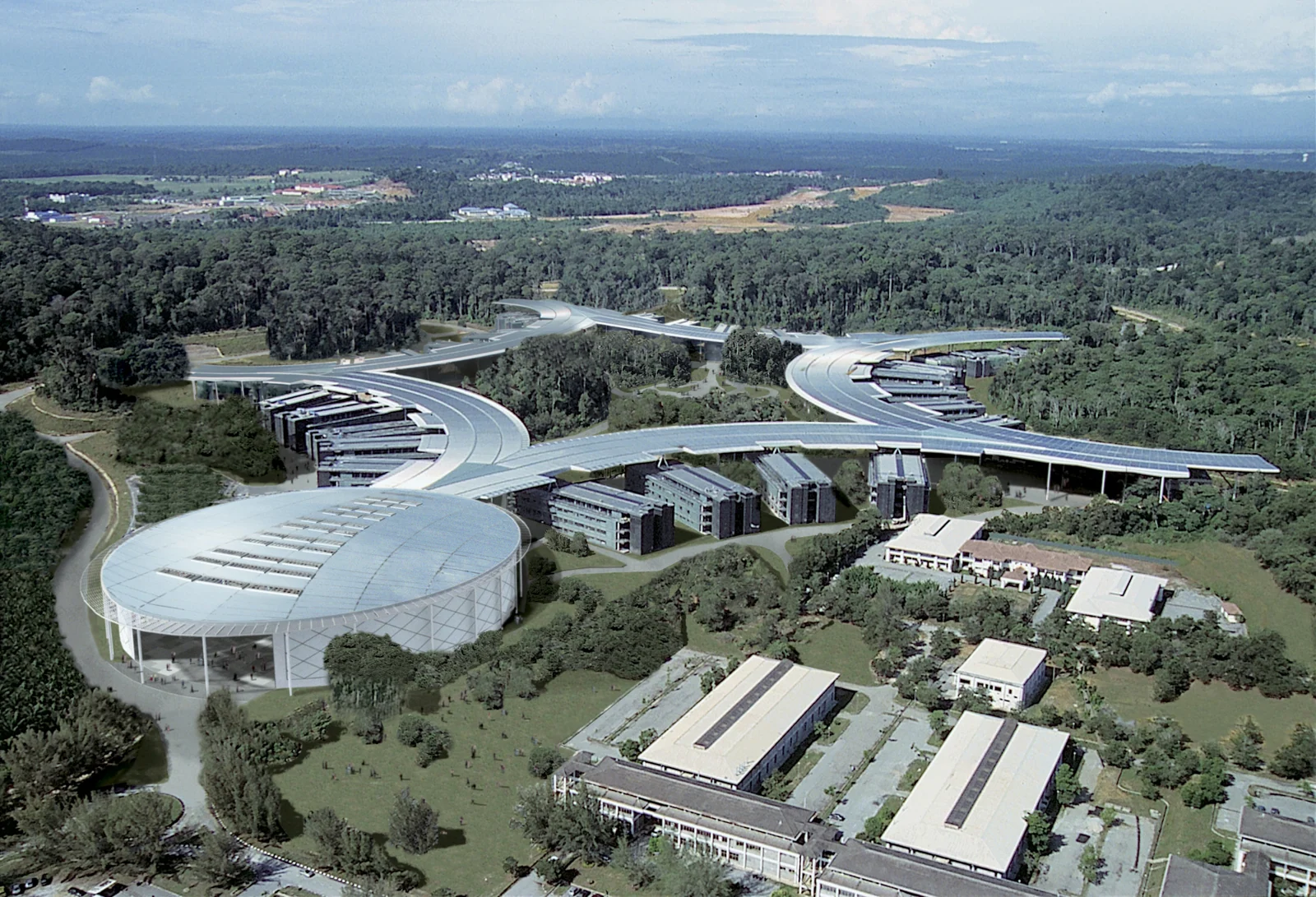 UTP campus aerial selected in the Research and Innovation storyboard